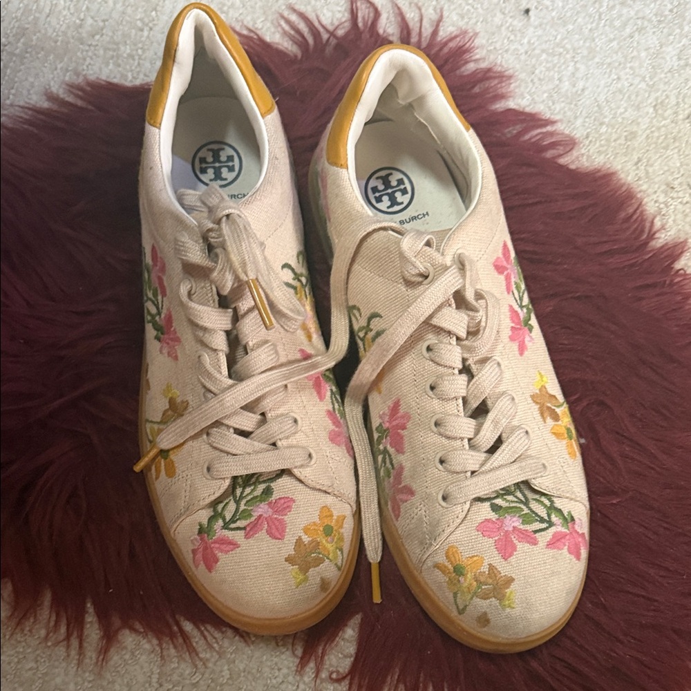 Tory BurchFloral Embroidered Women's Sneakers